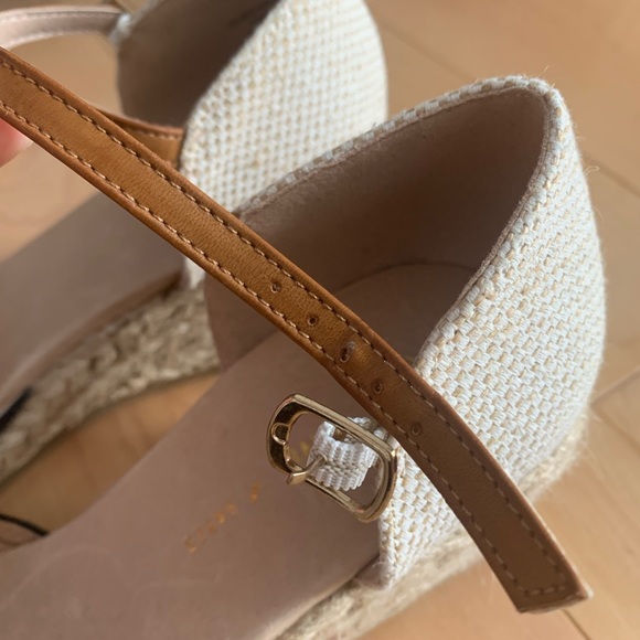 Ankle-strap platform espadrilles Sz 7 - Picture 4 of 5